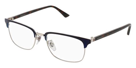 gucci gg0131o blue|Gucci™ GG0131O Rectangle Eyeglasses .